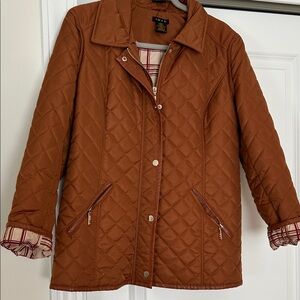 IMAN Quilted Utility Jacket in Rust